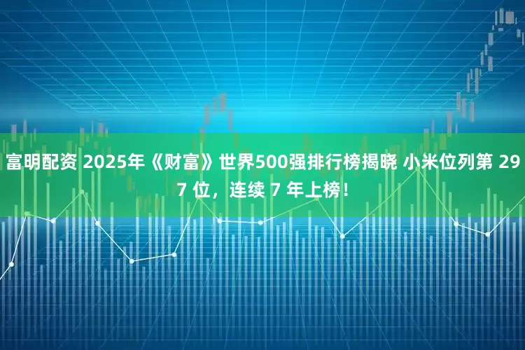 富明配资 2025年《财富》世界500强排行榜揭晓 小米位列第 297 位，连续 7 年上榜！